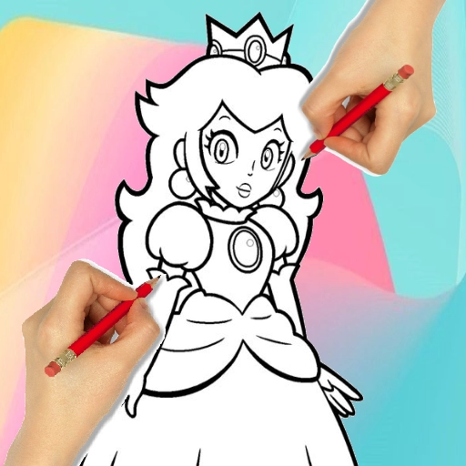 أيقونة princess peach Coloring Book